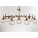 Fine Brass 12 Light Crystal Chandelier