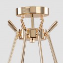 8 Light Single Tier Modern/ Contemporary Metal Chandelier with Glass Shade