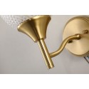 Fine Brass 1 Light Wall Sconce with Ball Glass Shades