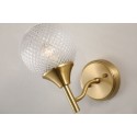 Fine Brass 1 Light Wall Sconce with Ball Glass Shades