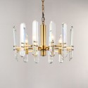 Fine Brass 6 Light Crystal Chandelier