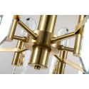 Fine Brass 6 Light Crystal Chandelier