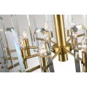 Fine Brass 8 Light Crystal Chandelier