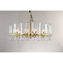 Fine Brass 10 Light Crystal Chandelier