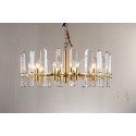 Fine Brass 10 Light Crystal Chandelier