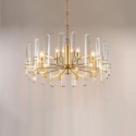 Fine Brass 10 Light Crystal Chandelier