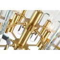 Fine Brass 12 (8+4) Light Two Tiers Crystal Chandelier