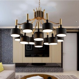 Modern/ Contemporary 12 Light Two Tiers Chandelier