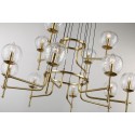 Fine Brass 12 (8+4) Light Two Tiers Chandelier