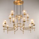 Fine Brass 15 (10+5) Light Two Tiers Chandelier