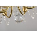 Fine Brass 6 Light Crystal Chandelier