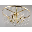 Fine Brass 6 Light Crystal Chandelier