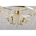 Fine Brass 6 Light Crystal Chandelier