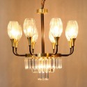 Fine Brass 9 (8+1) Light Crystal Chandelier