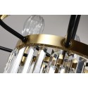 Fine Brass 9 (8+1) Light Crystal Chandelier