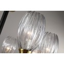 Fine Brass 9 (8+1) Light Crystal Chandelier