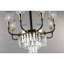 Fine Brass 9 (8+1) Light Crystal Chandelier