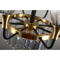 Fine Brass 9 (8+1) Light Crystal Chandelier