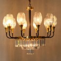 Fine Brass 11 (10+1) Light Crystal Chandelier