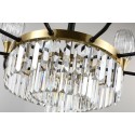 Fine Brass 11 (10+1) Light Crystal Chandelier