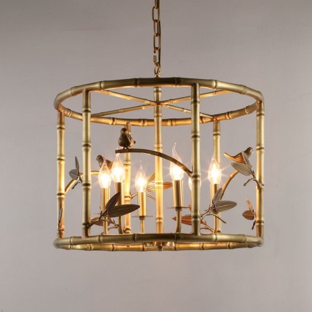 Fine Brass 6 Light Chandelier