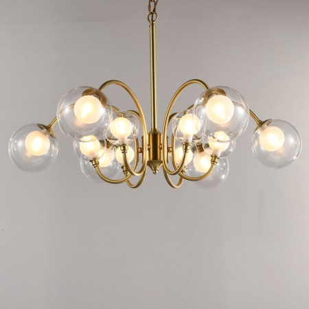 Fine Brass 12 Light Chandelier