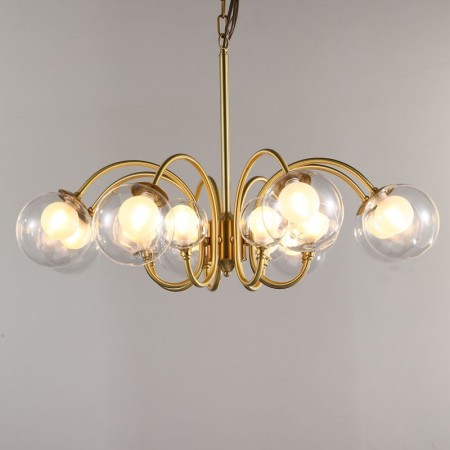 Fine Brass 16 (8+8) Light Chandelier