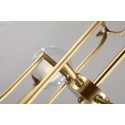 Fine Brass 6 Light Chandelier with Ball Glass Shades