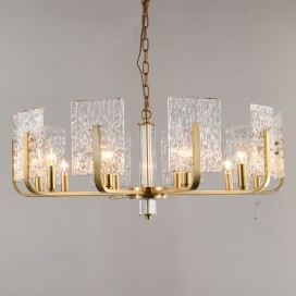 Fine Brass 10 Light Chandelier