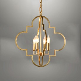 Fine Brass 4 Light Chandelier