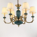 Fine Brass 6 Light Chandelier