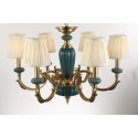 Fine Brass 6 Light Chandelier