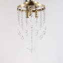 Fine Brass 3 Light Crystal Chandelier