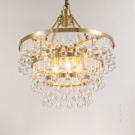 Fine Brass 6 Light Chandelier