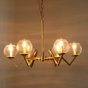 Fine Brass 6 Light Chandelier