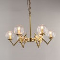 Fine Brass 6 Light Chandelier