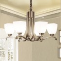 6 Light Modern/ Contemporary Chandelier with Glass Shade