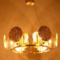 Fine Brass 6 Light Chandelier