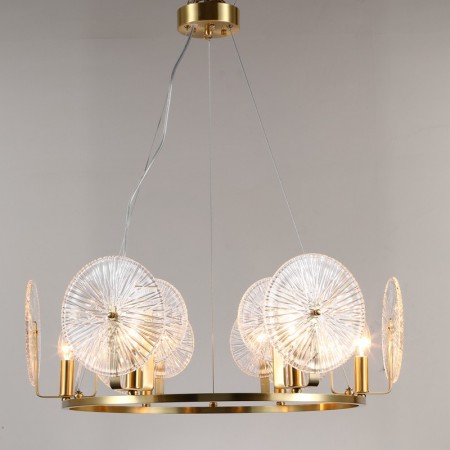 Fine Brass 6 Light Chandelier