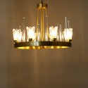 Fine Brass 8 Light Crystal Chandelier