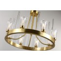 Fine Brass 8 Light Crystal Chandelier