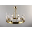 Fine Brass 8 Light Crystal Chandelier