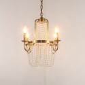 Fine Brass 4 Light Crystal Chandelier