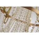 Fine Brass 6 Light Crystal Chandelier