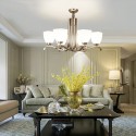 6 Light Modern/ Contemporary Chandelier with Glass Shade