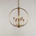 Fine Brass 6 Light Chandelier