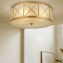 Fine Brass 3 Light Flush Mount Ceiling Light