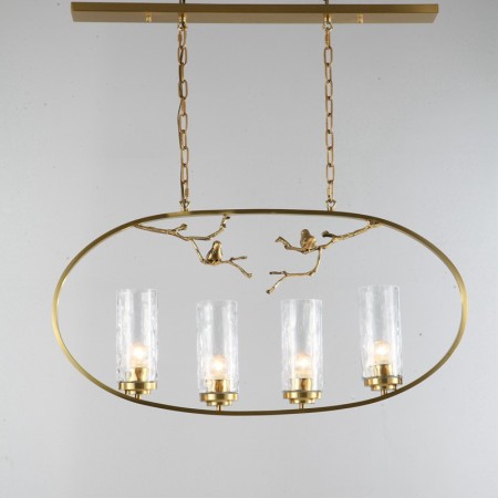 Fine Brass 4 Light Chandelier