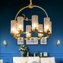 Fine Brass 8 Light Chandelier