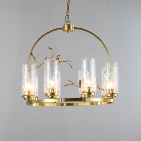 Fine Brass 8 Light Chandelier